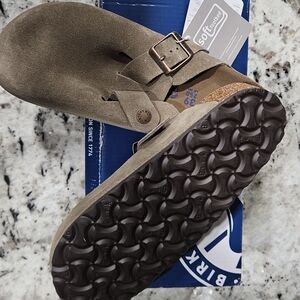 Birkenstock Brown Suede Mules